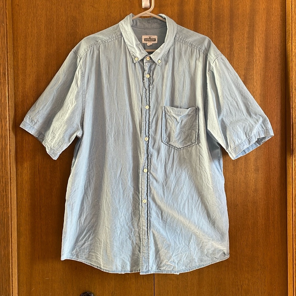 Light Blue Short Sleeve Button Down